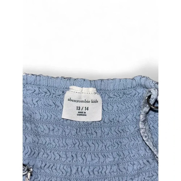 Abercrombie Kids Girls Floral Blue Tank Romper Pockets 13/14 - Picture 5 of 8